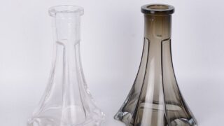 ピラミッド型シーシャボトル｜肉厚クリアガラス＆安定設計｜汎用ステム対応【新入荷】
