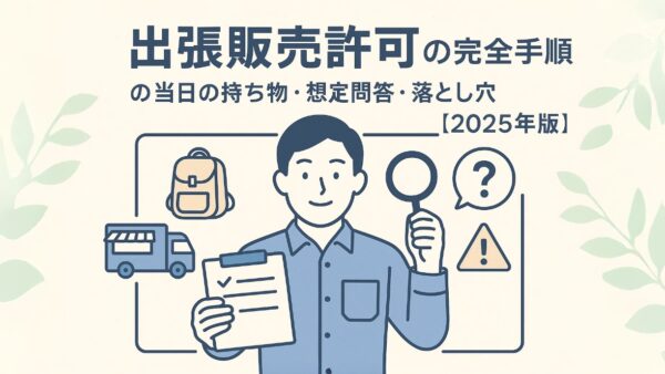 出張販売許可“現地調査”の完全手順｜当日の持ち物・想定問答・落とし穴【2025年版】