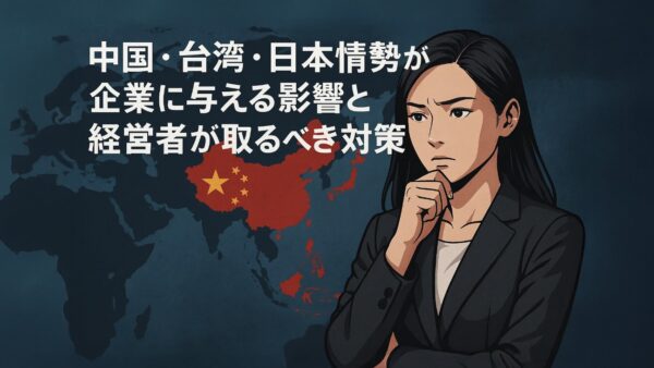 中国・台湾・日本情勢が企業に与える影響と経営者が取るべき対策