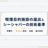 喫煙目的施設の届出とシーシャバーの技術基準