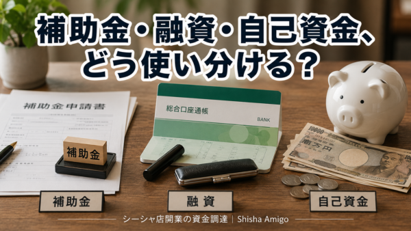 補助金・融資・自己資金、どう使い分ける？シーシャ店開業の資金調達の選び方
